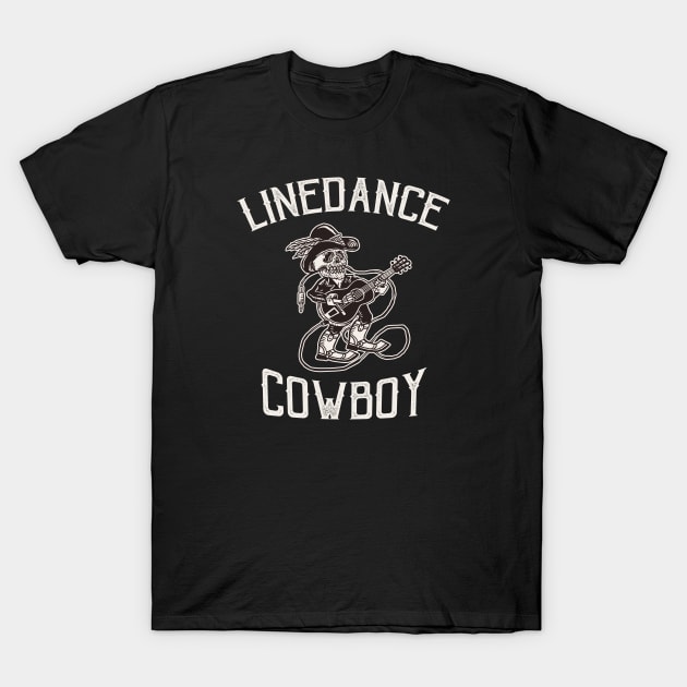 Linedance Cowboy Western Rodeo Skeleton Dancer T-Shirt by Foxxy Merch